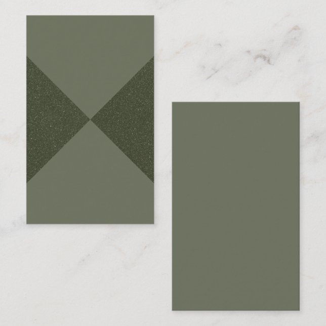 Cartão de visita de padrão X verde de Moss texturi (Frente/Verso)