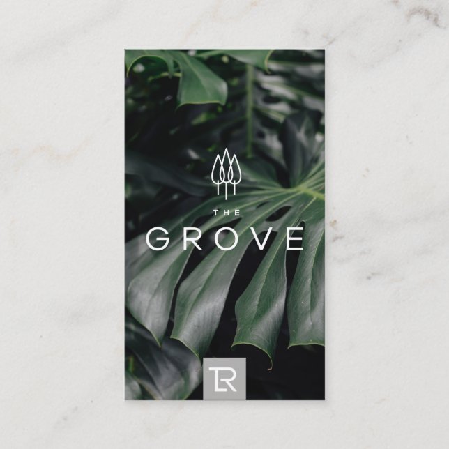 Cartão de visita de Palm Monstera (Frente)