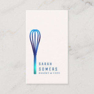 Cartão de visita de Panificação de Whisk Dourado M