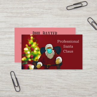 cartão de visita de Papai Noel Profissional