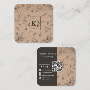 Cartão de visita de papel Artesanato Botânico mode