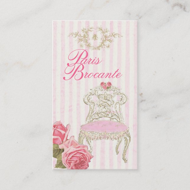 Cartão de visita de Paris Brocante (Frente)