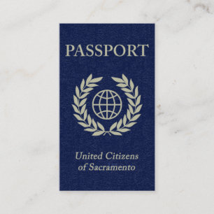 cartão de visita de passaporte