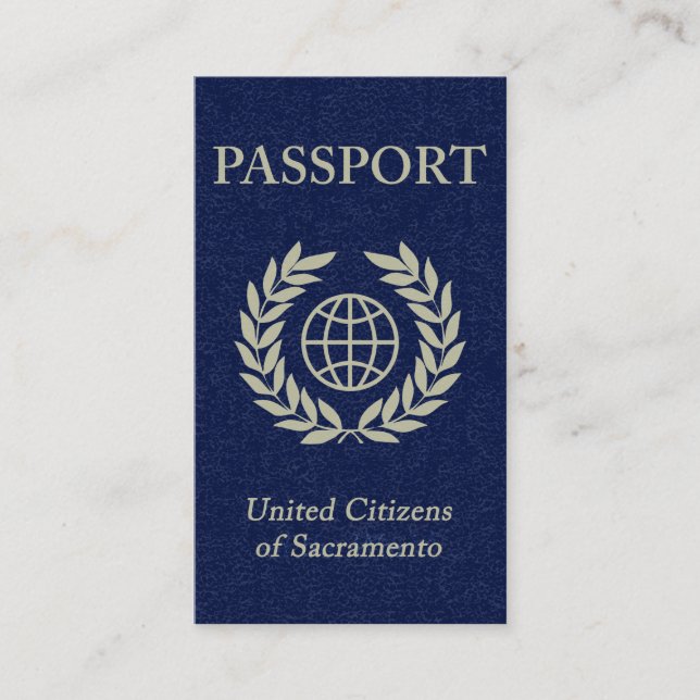 cartão de visita de passaporte (Frente)