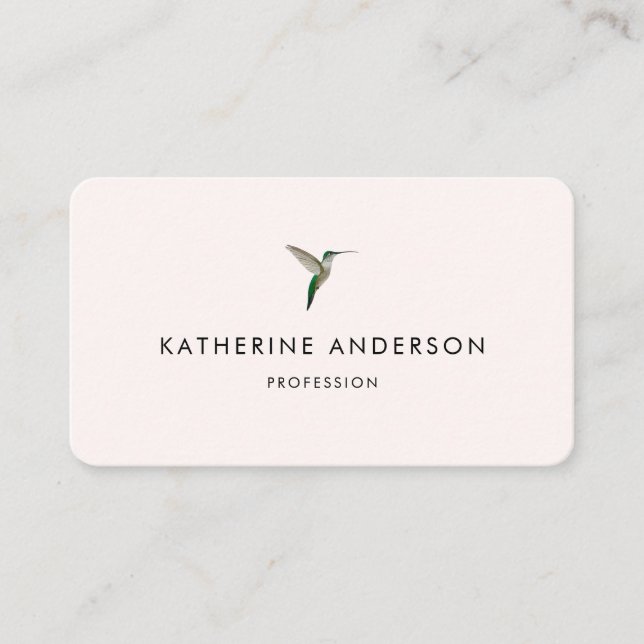 Cartão de visita de passarinho (Frente)