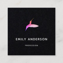 Cartão de visita de passarinho preto