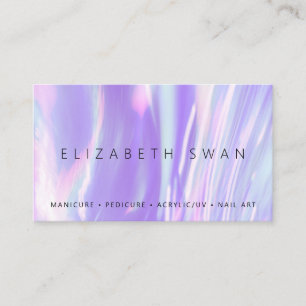 Cartão de visita de Pastel Purple Elegante