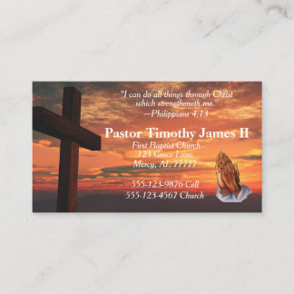 Cartão de visita de Pastor Cruzado e Sunset