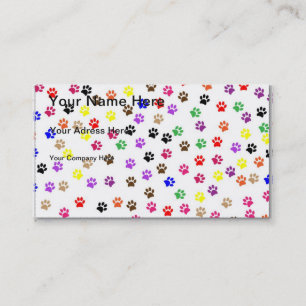 Cartão de visita de patas