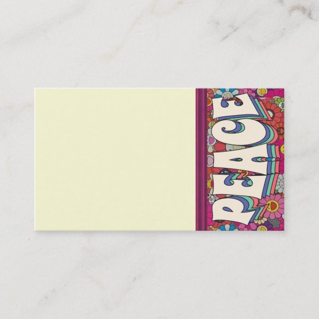 Cartão de visita de paz (Frente)