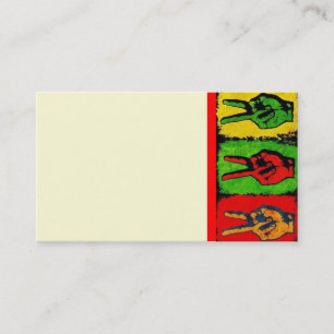 Cartão de visita de paz