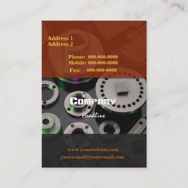 Cartão de visita de peças de reposição (Frente)