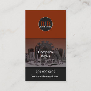 Cartão de visita de peças mecânicas