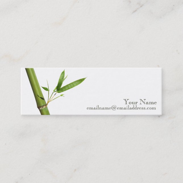 Cartão de visita de pele - bambu (Frente)