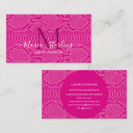 Cartão de visita de Pele Pinton Rosa