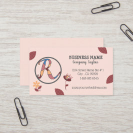 Cartão de visita de pente flexível floral com logo
