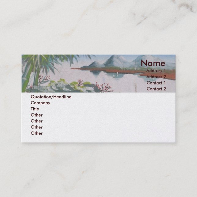 Cartão de visita de Pequim (Frente)