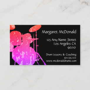 Cartão de visita de Percussão Cartão de visita do