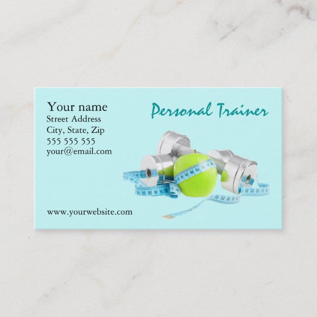 cartão de visita de Personal Trainer (Frente)