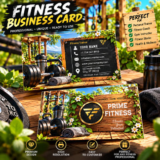 Cartão de Visita de Personal Trainer de Fitness |