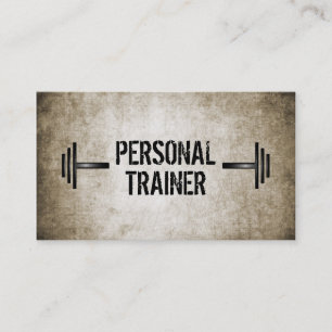 Cartão de Visita de Personal Trainer Grunge