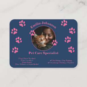 Cartão de visita de Pet Care Personalizado - Marin