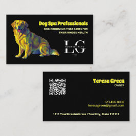 Cartão de visita de Pet de Serviços de Logotipo Pe