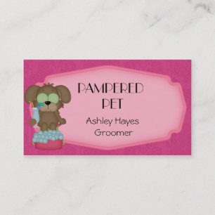 Cartão de visita de Pet Groomer/ Vet