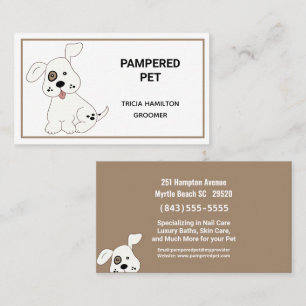 Cartão de visita de Pet Groomer/ Vet