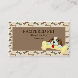 Cartão de visita de Pet Groomer/ Vet