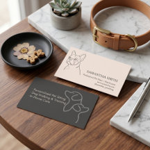 Cartão de Visita de Pet Sitter Minimalista | Luxo 