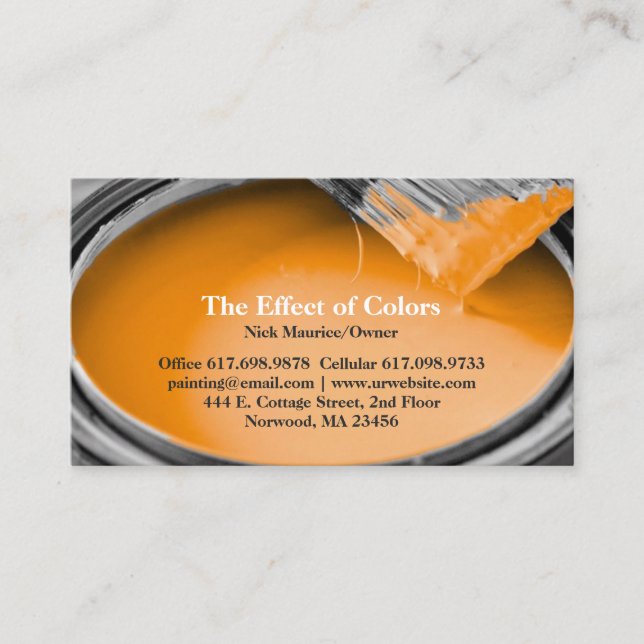 Cartão de visita de pintura (Frente)