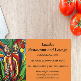 Cartão de visita de pintura africana