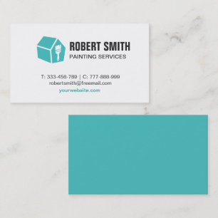Cartão de visita de pintura de logotipo de ícone