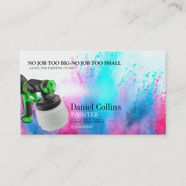 Cartão de visita de pintura de pintor (Frente)