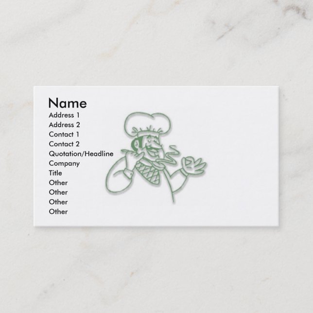 Cartão de visita de pizza (Frente)