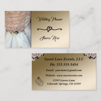 Cartão de visita de Planner de Casamento Floral e