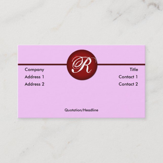 Cartão de visita de Ponto Vermelho (Frente)