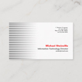 Cartão de visita de prata da listra