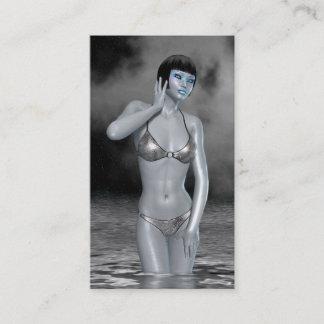 Cartão de visita de prata do lago