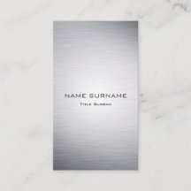 Cartão de visita de prata metálico moderno do