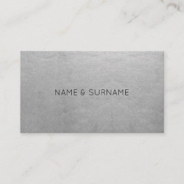 Cartão de visita de prata moderno chique