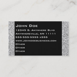 Cartão de visita de prata Sparkling da beira