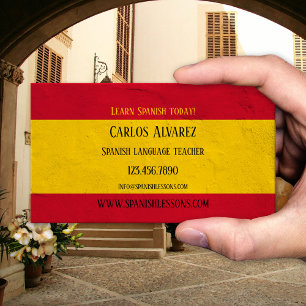 Cartão de Visita de Professor de Língua Espanhola