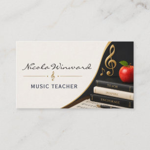 Cartão de Visita de Professor de Música