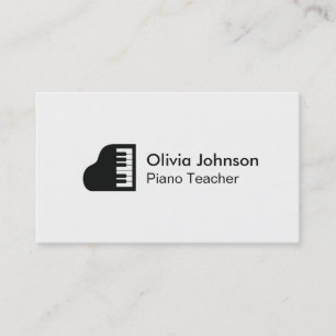 Cartão de Visita de Professor de Música de Piano d