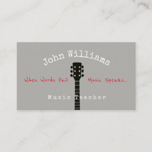cartão de visita de professor de música + pescoço 