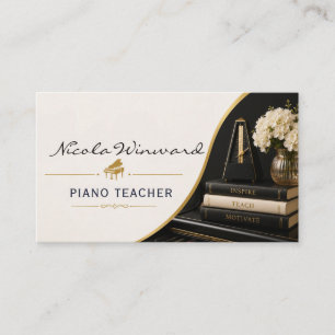 Cartão de Visita de Professor de Piano