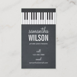 Cartão de visita de Professor de Piano