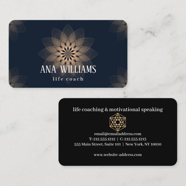 Cartão de visita de professor de vida de Fire Mand (Frente/Verso)